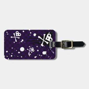 Dark Colour Emo Pattern With Paint Luggage Tag