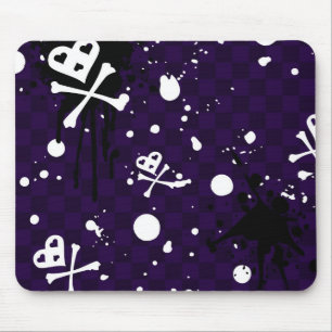 Dark Colour Emo Pattern With Paint Mouse Pad