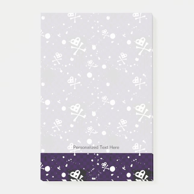 Dark Colour Emo Pattern With Paint Post-it Notes (Front)