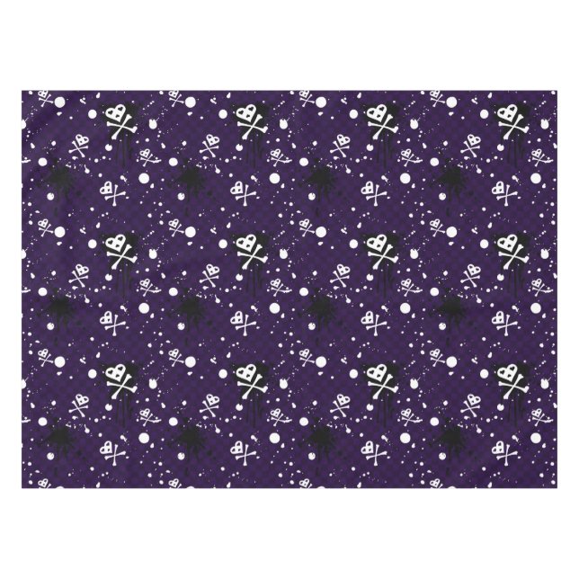 Dark Colour Emo Pattern With Paint Tablecloth (Front (Horizontal))
