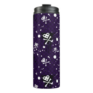 Dark Colour Emo Pattern With Paint Thermal Tumbler
