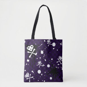 Dark Colour Emo Pattern With Paint Tote Bag
