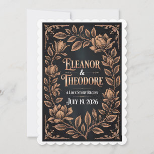 Dark [Colour] Wedding Welcome Poster Sign Romantic Invitation