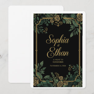 Dark [Colour] Wedding Welcome Poster Sign Romantic Invitation
