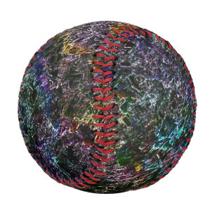Dark coloured texture, corroded or destroyed spong baseball