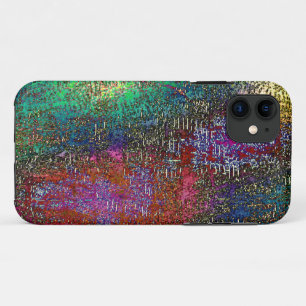 Dark colourful grainy texture in scraped ink paint Case-Mate iPhone case