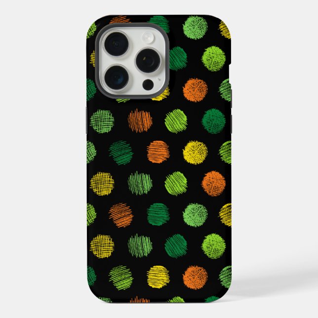 Dark Colourful Pattern iPhone 14 Pro Max Case (Back)