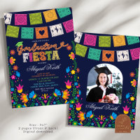 Dark Colourful Talavera Mexican Graduation Fiesta 