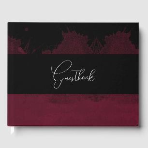Dark Colourized Gothic Background Wedding Guest Book