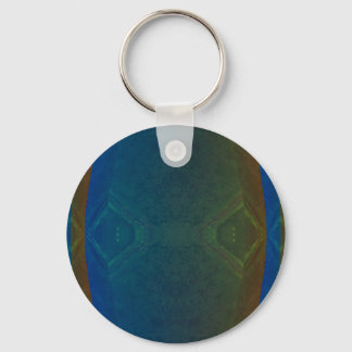 Dark Colours Abstract Crystalline Pattern Keychain