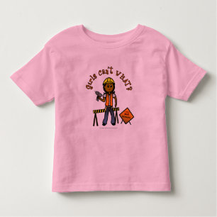 Dark Construction Girl Toddler T-Shirt