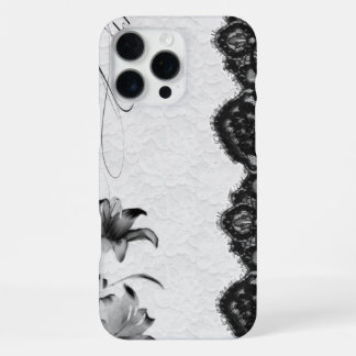 Dark Coquette Floral Lace iPhone 16 Pro Max Case