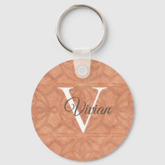 Dark Coral Key Ring