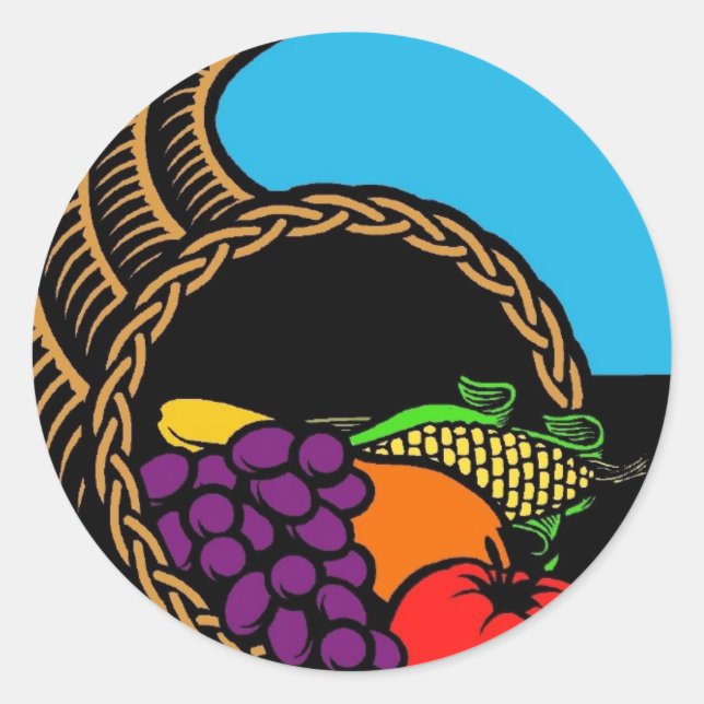Dark Cornucopia Classic Round Sticker (Front)