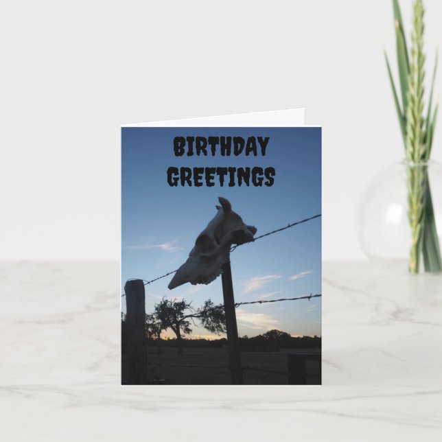 dark cow skull card (Front)