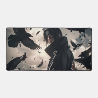 Dark Crow Shinobi - Mysterious Ninja Aura Desk Mat