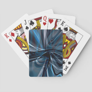 Dark curved polished overlapping twisted strokes   playing cards
