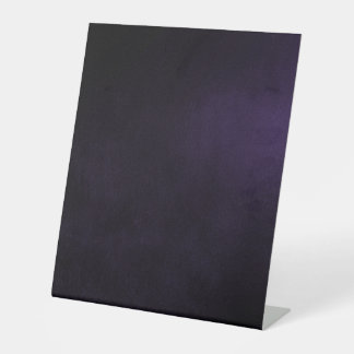 Dark Custom Purple Background Pedestal Sign
