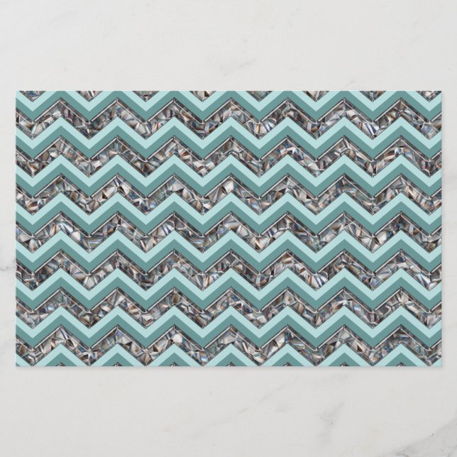 Dark Cut Glass and Teal Zigzag (Front)