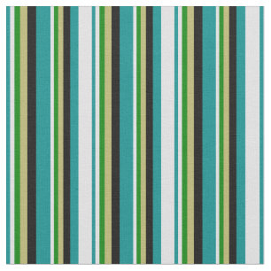 Dark Cyan, Lavender, Green, Dark Khaki & Black Fabric