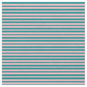 Dark Cyan & Light Pink Coloured Pattern Fabric