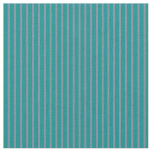 Dark Cyan & Light Slate Grey Coloured Stripes Fabric
