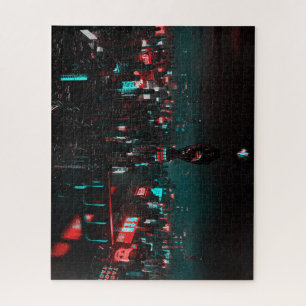 Dark Cyber City Jigsaw Puzzle