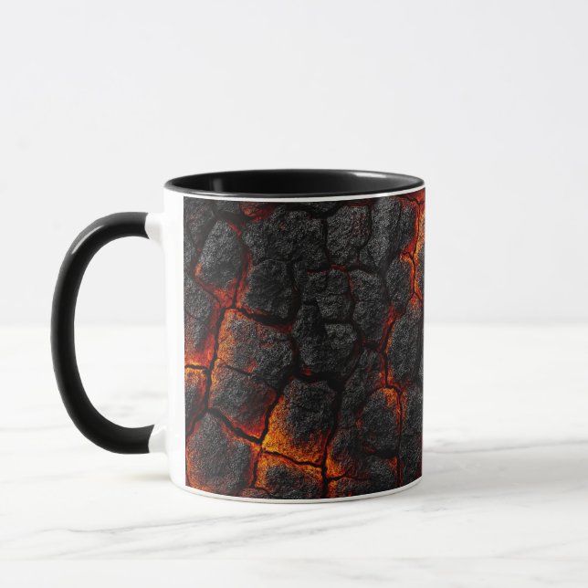 Dark Damask Pattern Coffee Mug (Left)