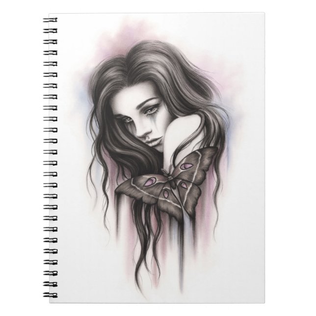 Dark Days Moth Girl Notebook (Front)