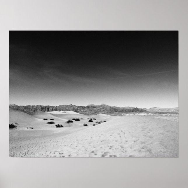 Dark Death Valley Sand Dunes Poster (Front)