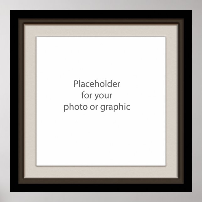 Dark decorative frame overlay poster (Front)