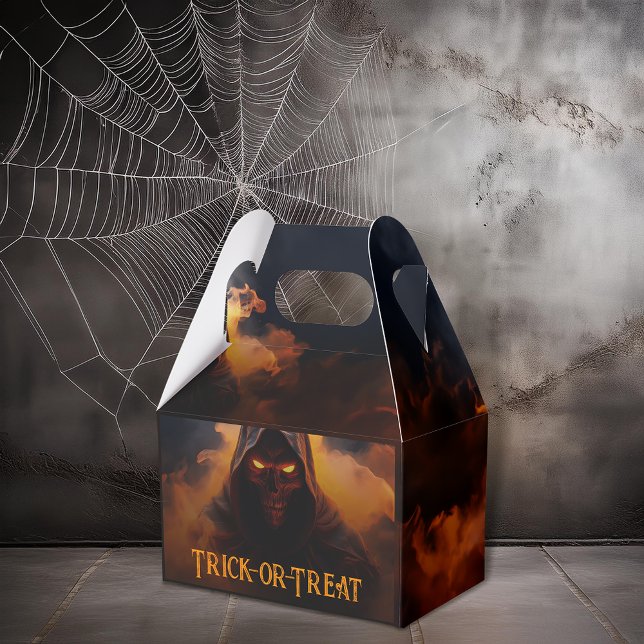 Dark demon with orange smoke halloween favour box (Creator Uploaded)