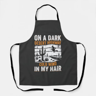 Dark Desert Highway Cactus Sunset Design_1 Apron