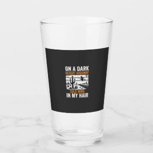 Dark Desert Highway Cactus Sunset Design_1 Glass