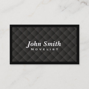 Dark Diamond Quilt Novelist Business Card