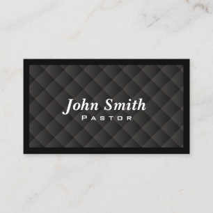 Dark Diamond Quilt Pastor Business Card