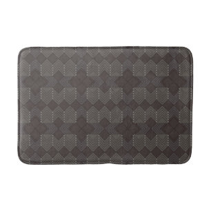 Dark Diamonds Pattern Bath Mat