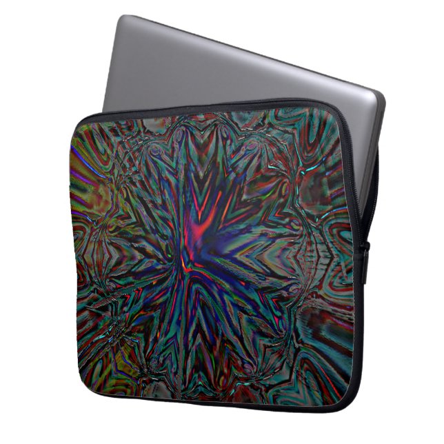 Dark digital rusty and rustic embossed strokes  th laptop sleeve (Front Left)