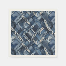 Dark Distressed Denim Patchwork And Braids