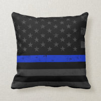 Dark Distressed Police Style American Flag