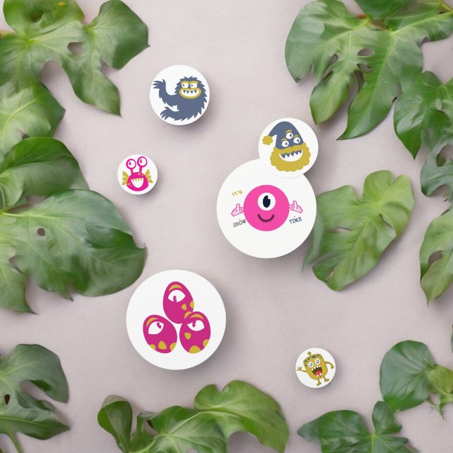 Dark Doodle monsters Table Confetti (eye-catchy color scary monsters party confetti,kids birthday party,baby shower,graduation confetti)