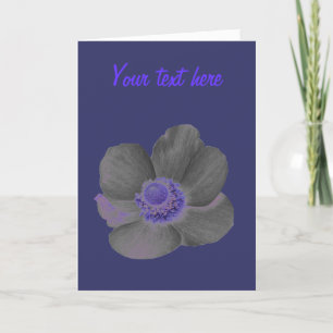 Dark Dreams Anemone Custom Greeting Card