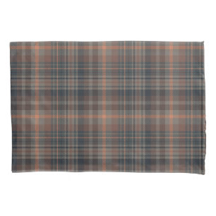 Dark Earth Woodlands Plaid Tartan   Pillowcase