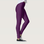 Dark Eggplant Purple Custom Colour Cute Girly Gift Leggings<br><div class="desc">Designed with solid purple colour background,  you may change the background colour as you like!</div>