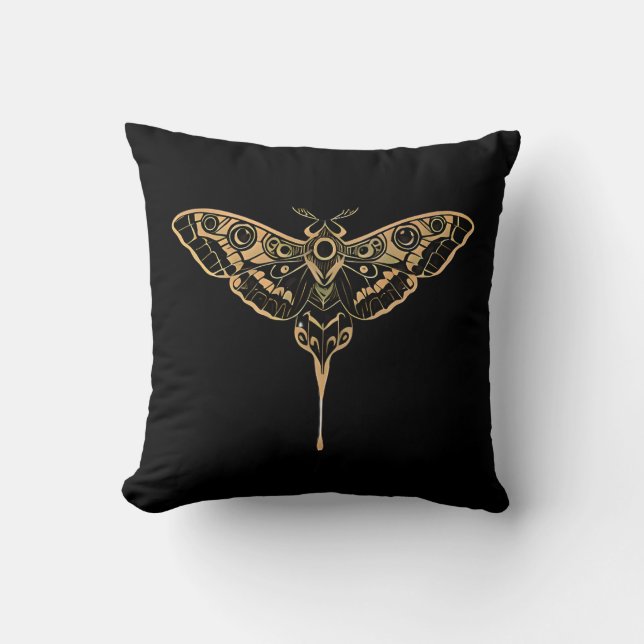 Dark Elegance Noir & Gold Cushion (Front)