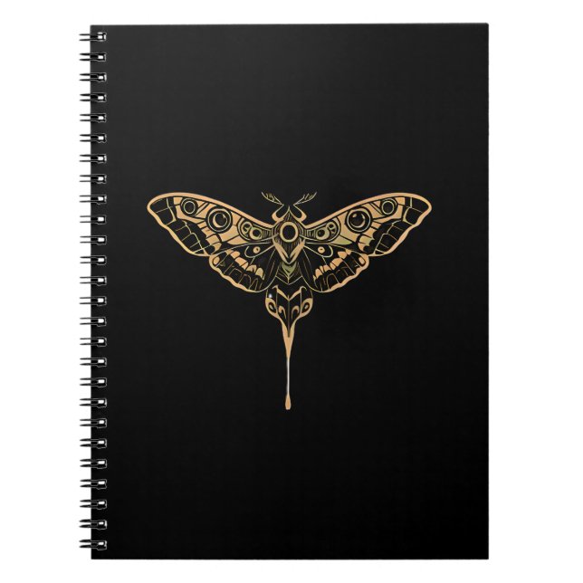 Dark Elegance Noir & Gold Notebook (Front)