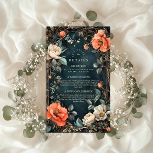 Dark Elegance Wedding Theme Enclosure Card