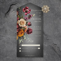 Dark Elegant Blur Autumn Floral Wedding No Dinner