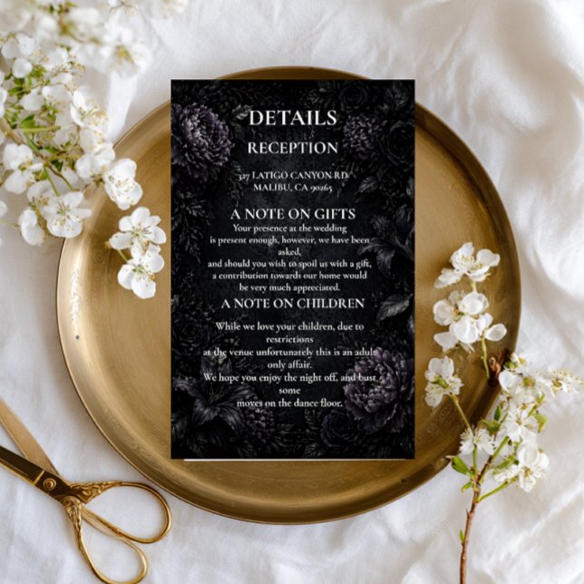 Dark Elegant Floral Gothic Enclosure Card (Creator Uploaded)