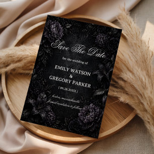 Dark Elegant Floral Gothic Save The Date